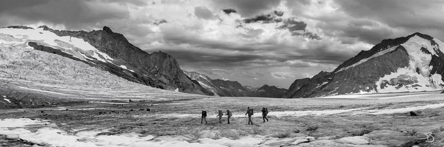 Descente du glacier d'Aletsch - stage 2015