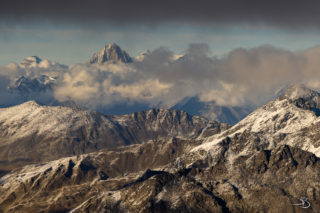 Beitschhorn vu depuis la cabane de Tracuit.