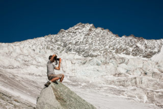 Séance photo au pied du Zinalrothorn