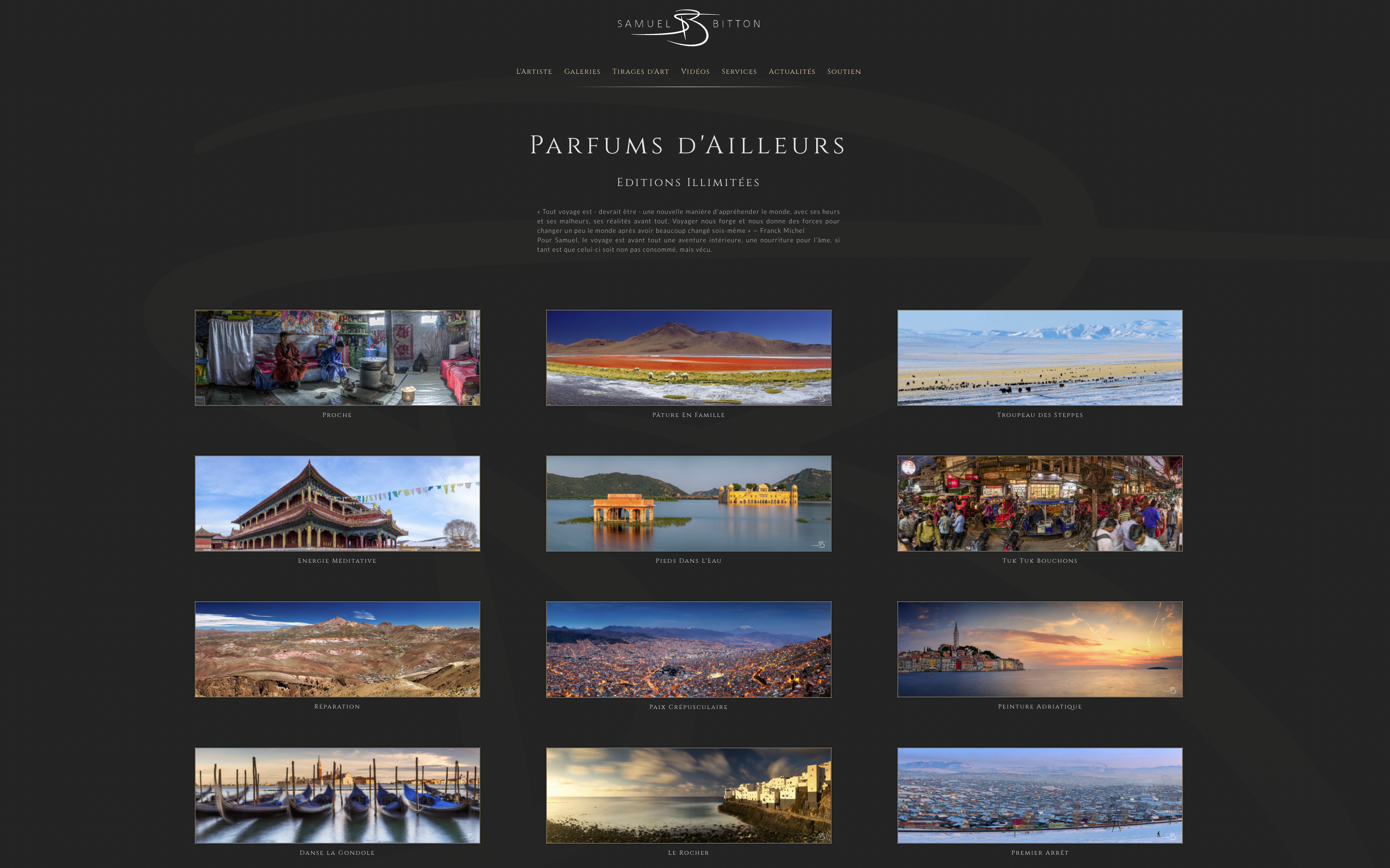 Cliquez pour voir la Galerie en ligne Parfums d'Ailleurs